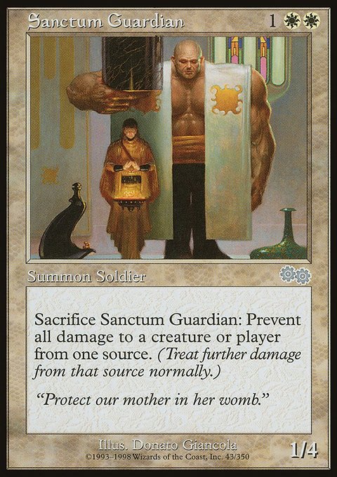 Sanctum Guardian, Urza's Saga #43, Magic: The Gathering card