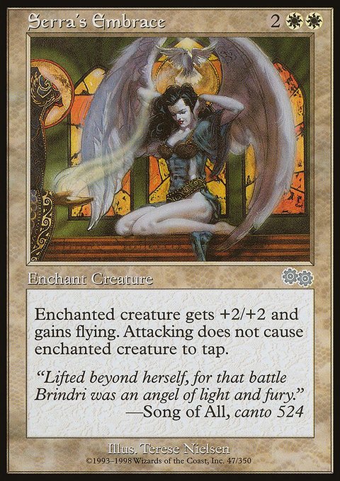 Serra's Embrace, Urza's Saga #47, Magic: The Gathering card