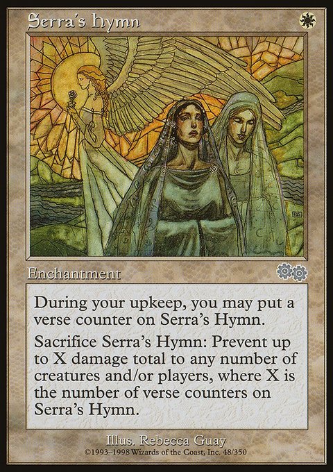Serra's Hymn, Urza's Saga #48, Magic: The Gathering card