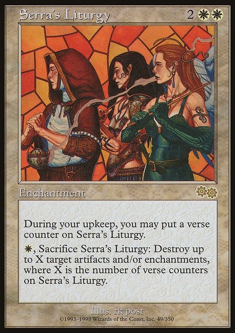 Serra's Liturgy, Urza's Saga #49, Magic: The Gathering card