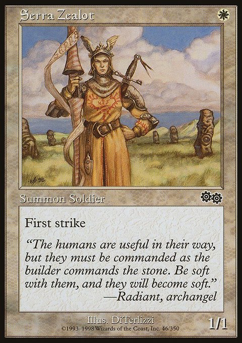 Serra Zealot, Urza's Saga #46, Magic: The Gathering card