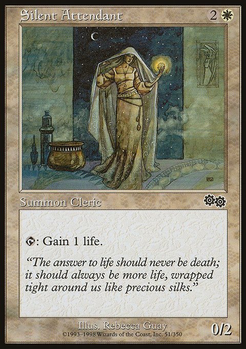Silent Attendant, Urza's Saga #51, Magic: The Gathering card