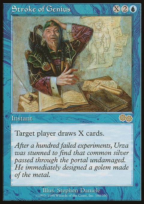 Stroke of Genius, Urza's Saga #100, Magic: The Gathering card