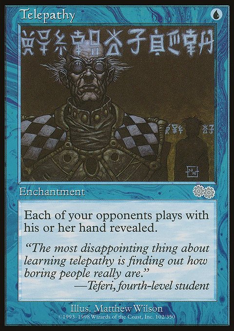 Telepathy, Urza's Saga #102, Magic: The Gathering card