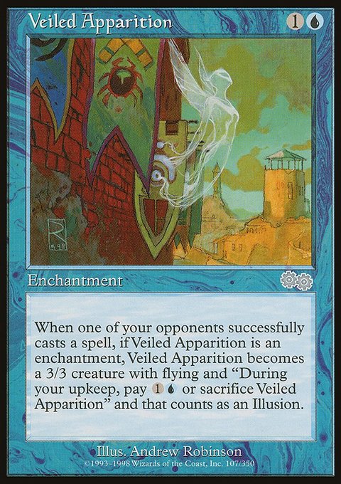 Veiled Apparition, Urza's Saga #107, Magic: The Gathering card
