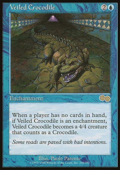 Veiled Crocodile, Urza's Saga #108, Magic: The Gathering card