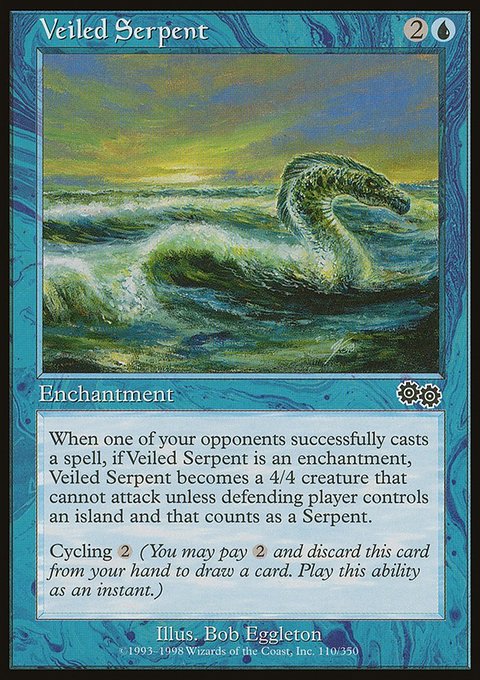 Veiled Serpent, Urza's Saga #110, Magic: The Gathering card