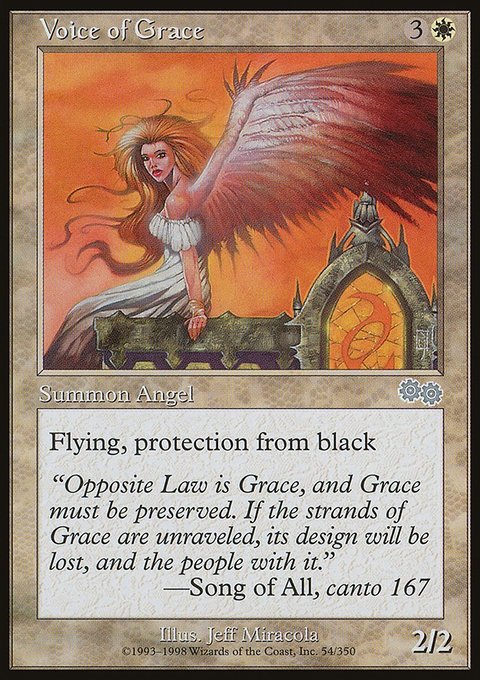 Voice of Grace, Urza's Saga #54, Magic: The Gathering card