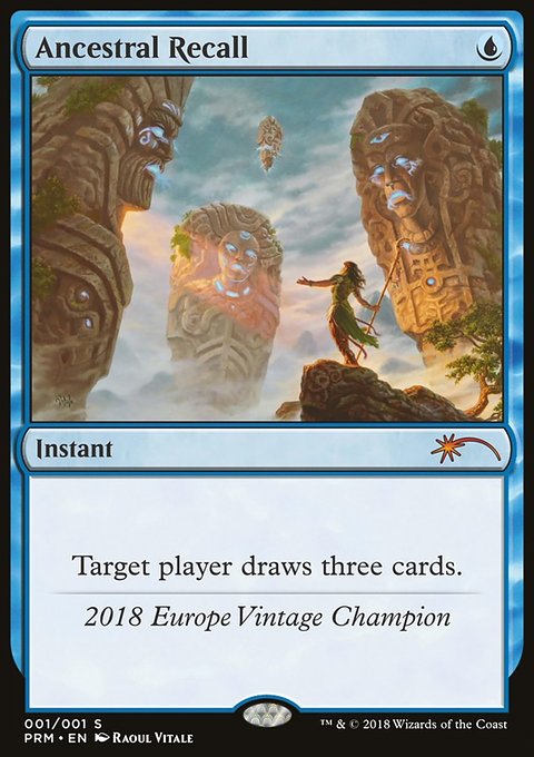 Ancestral Recall, Vintage Championship #2018, Magic: The Gathering card