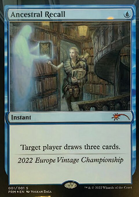 Ancestral Recall, Vintage Championship #2022C, Magic: The Gathering card