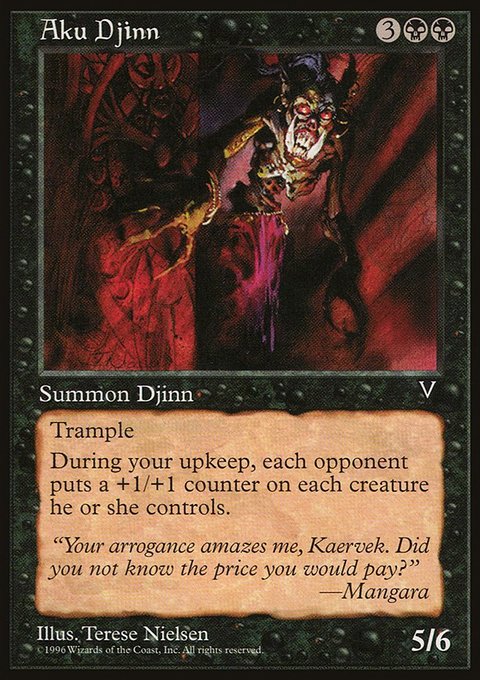 Aku Djinn, Visions #51, Magic: The Gathering card