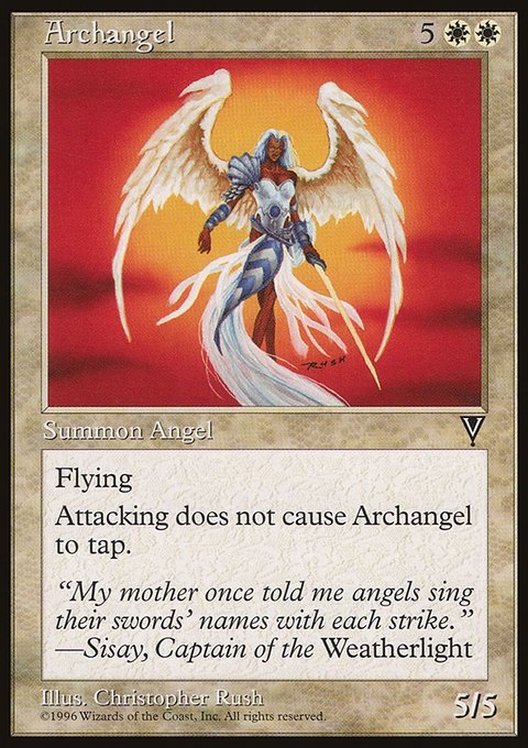 Archangel, Visions #1, Magic: The Gathering card