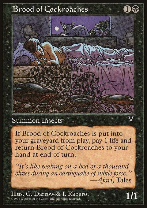 Brood of Cockroaches, Visions #53, Magic: The Gathering card