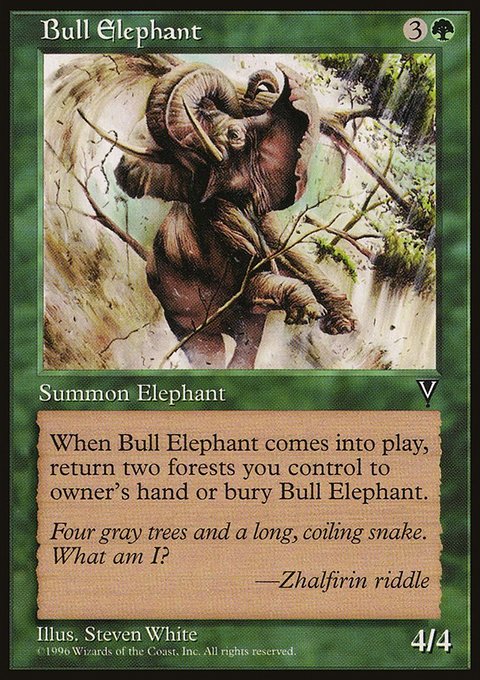 Bull Elephant, Visions #101, Magic: The Gathering card