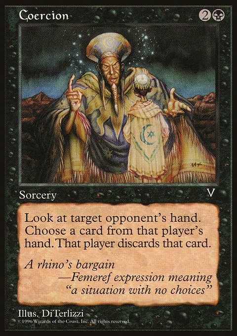 Coercion, Visions #54, Magic: The Gathering card