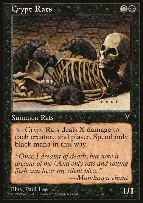 Crypt Rats, Visions #55, Magic: The Gathering card