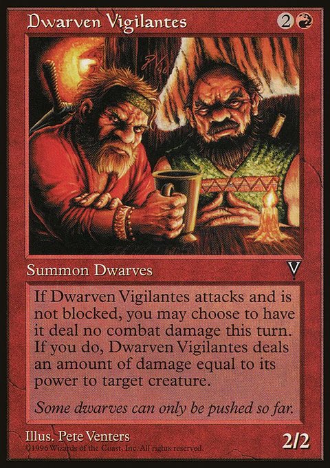 Dwarven Vigilantes, Visions #77, Magic: The Gathering card