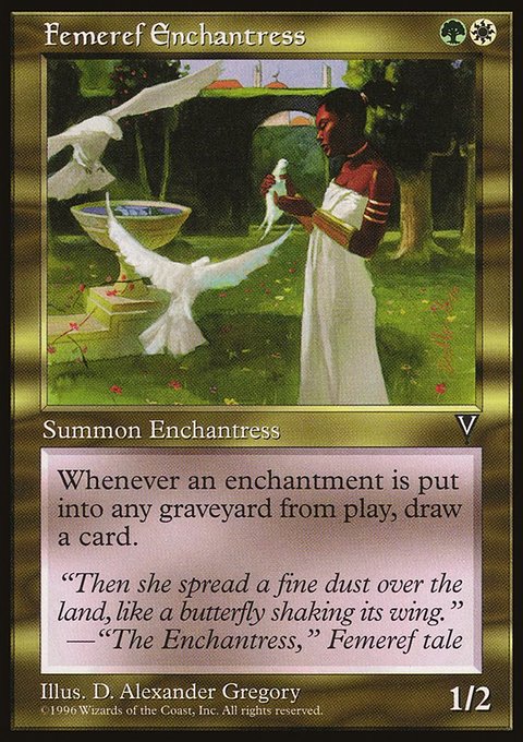 Femeref Enchantress, Visions #129, Magic: The Gathering card