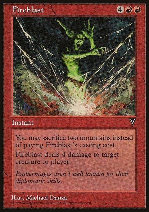 Fireblast, Visions #79, Magic: The Gathering card