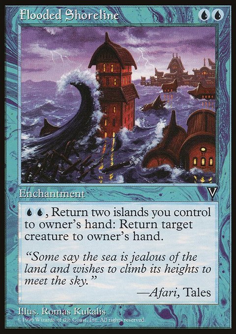 Flooded Shoreline, Visions #32, Magic: The Gathering card
