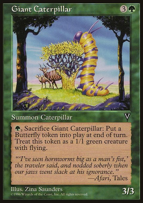 Giant Caterpillar, Visions #108, Magic: The Gathering card