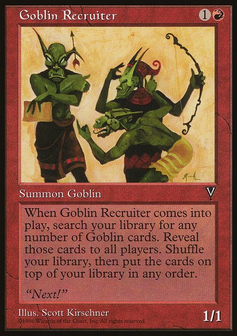 Goblin Recruiter, Visions #80, Magic: The Gathering card