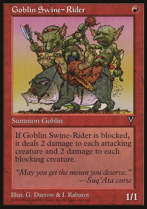 Goblin Swine-Rider, Visions #81, Magic: The Gathering card