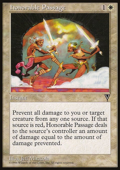 Honorable Passage, Visions #7, Magic: The Gathering card