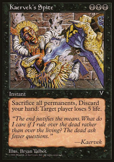 Kaervek's Spite, Visions #63, Magic: The Gathering card