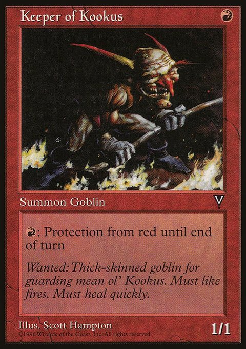 Keeper of Kookus, Visions #85, Magic: The Gathering card