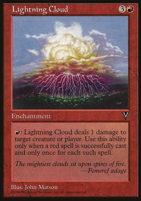 Lightning Cloud, Visions #87, Magic: The Gathering card