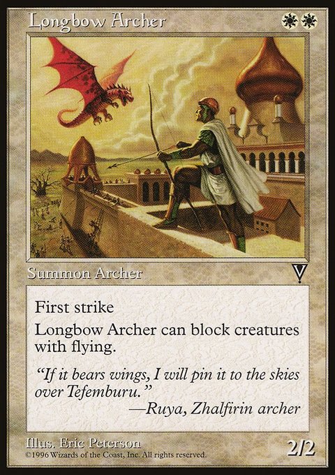 Longbow Archer, Visions #12, Magic: The Gathering card
