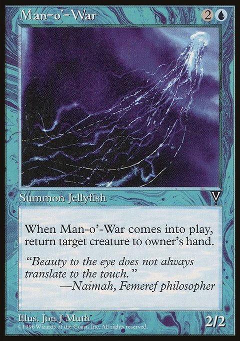 Man-o'-War, Visions #37, Magic: The Gathering card