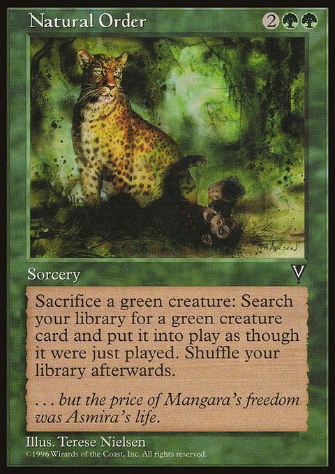 Natural Order, Visions #114, Magic: The Gathering card