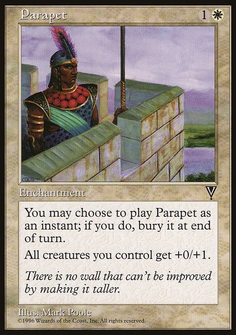 Parapet, Visions #14, Magic: The Gathering card