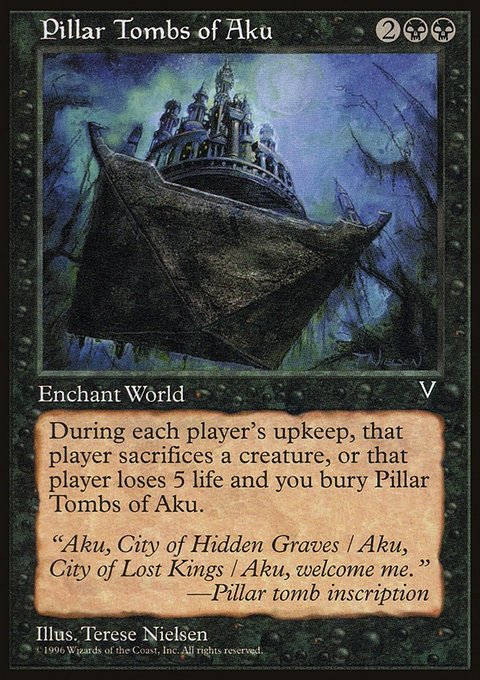 Pillar Tombs of Aku, Visions #67, Magic: The Gathering card