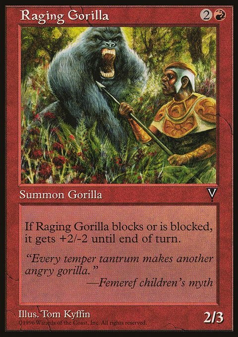 Raging Gorilla, Visions #90, Magic: The Gathering card