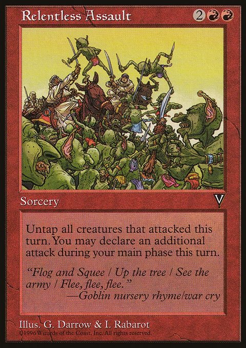 Relentless Assault, Visions #91, Magic: The Gathering card