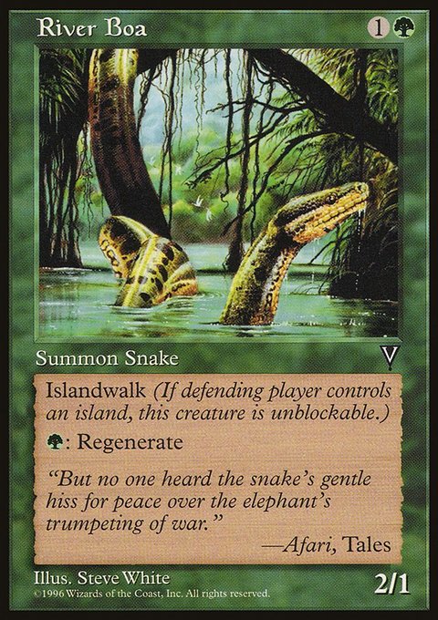 River Boa, Visions #118, Magic: The Gathering card