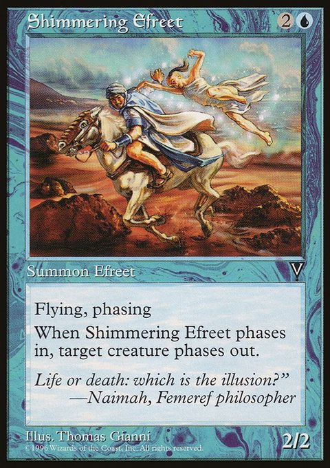 Shimmering Efreet, Visions #42, Magic: The Gathering card