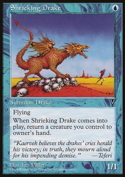 Shrieking Drake, Visions #43, Magic: The Gathering card