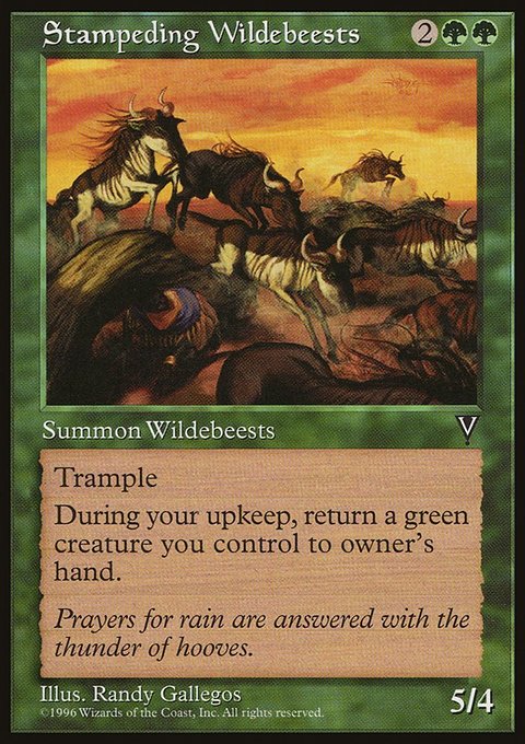 Stampeding Wildebeests, Visions #121, Magic: The Gathering card