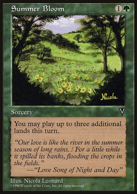 Summer Bloom, Visions #122, Magic: The Gathering card