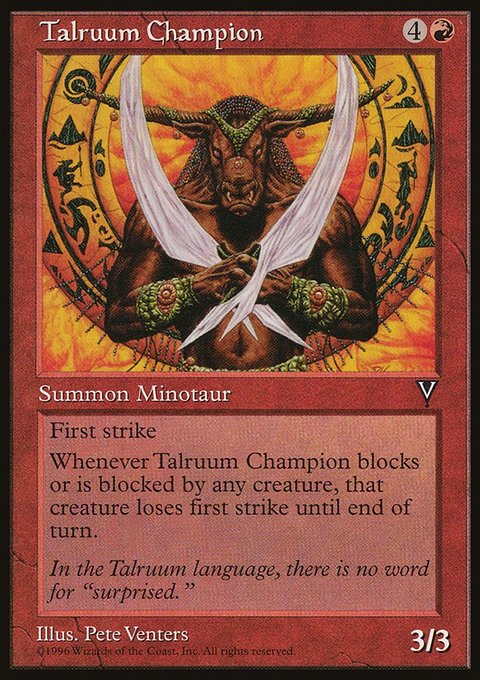 Talruum Champion, Visions #97, Magic: The Gathering card