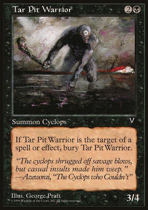Tar Pit Warrior, Visions #70, Magic: The Gathering card