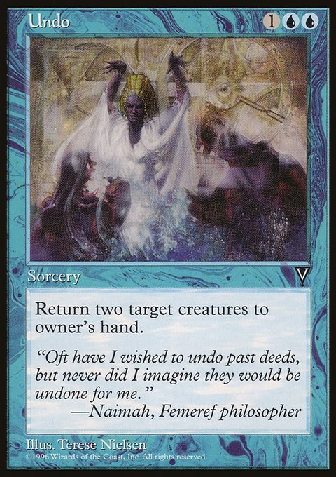 Undo, Visions #47, Magic: The Gathering card