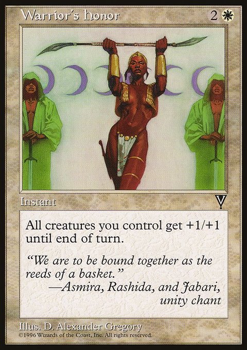 Warrior's Honor, Visions #24, Magic: The Gathering card