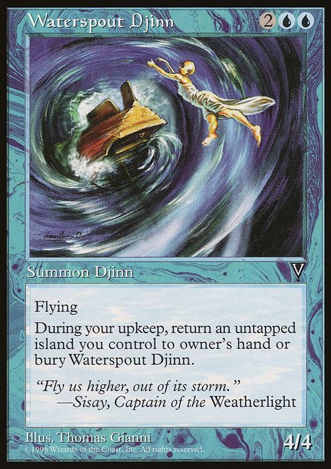 Waterspout Djinn, Visions #50, Magic: The Gathering card