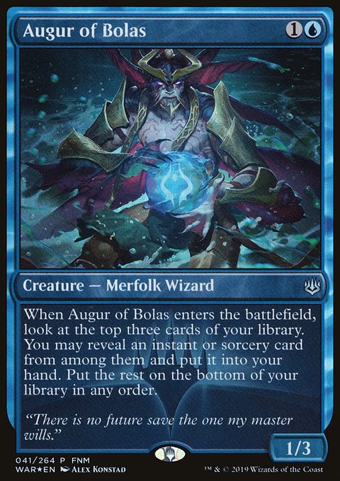 Augur of Bolas, War of the Spark Promos #41, Magic: The Gathering card