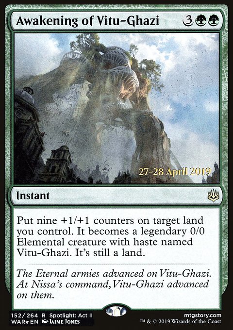 Awakening of Vitu-Ghazi, War of the Spark Promos #152s, Magic: The Gathering card